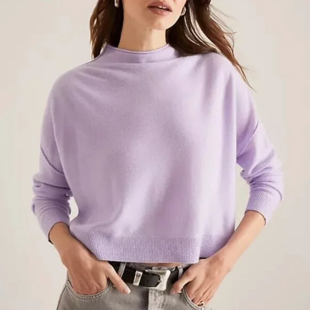 The Alani Cashmere Mock-Neck Sweater by Pilcro